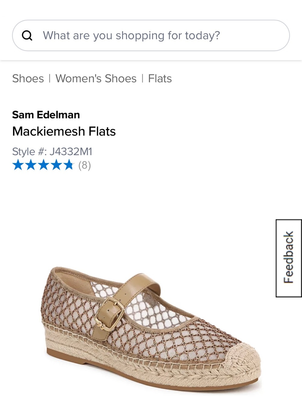 Sam Edelman Mackiemesh Espadrille Flats in Beige and Tan